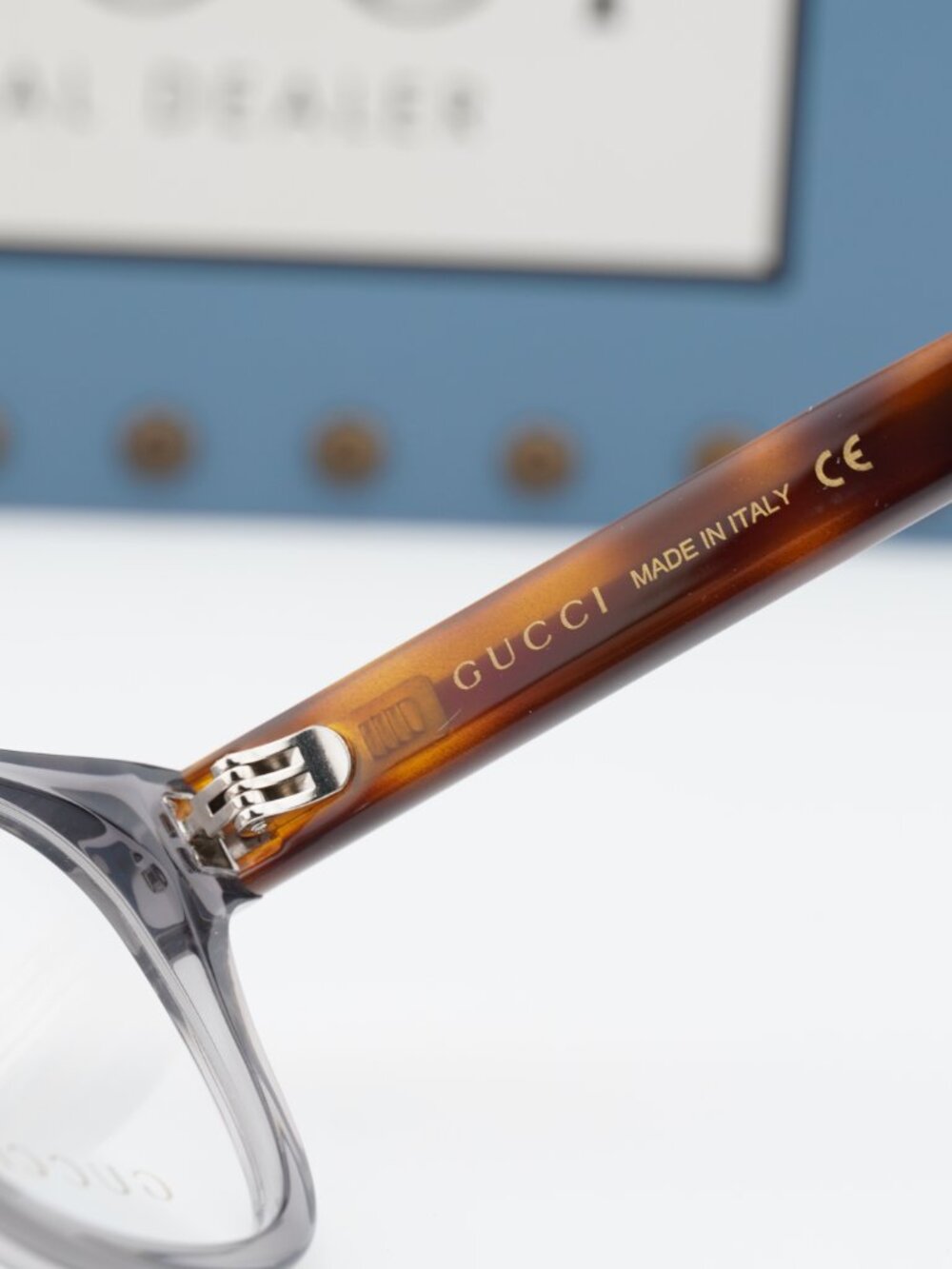 Gucci GG0004O 004 Square Eyeglasses - Transparent Grey 53mm - Picture 9 of 11